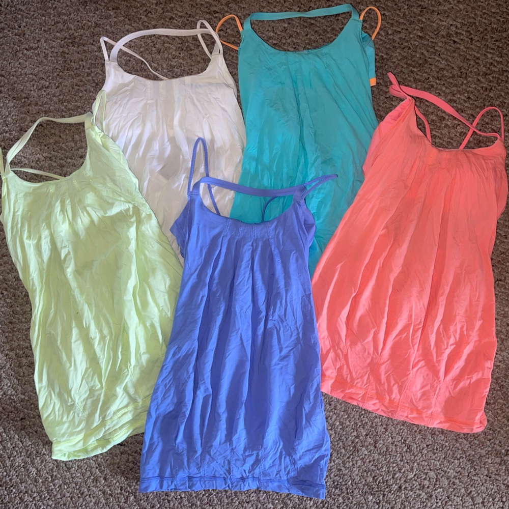 lululemon Flow and Go Tank Top Lot of 5